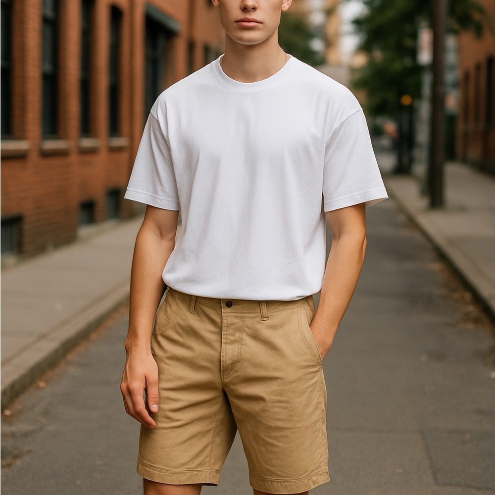 Volcom Men's Khaki Flat Front Shorts
